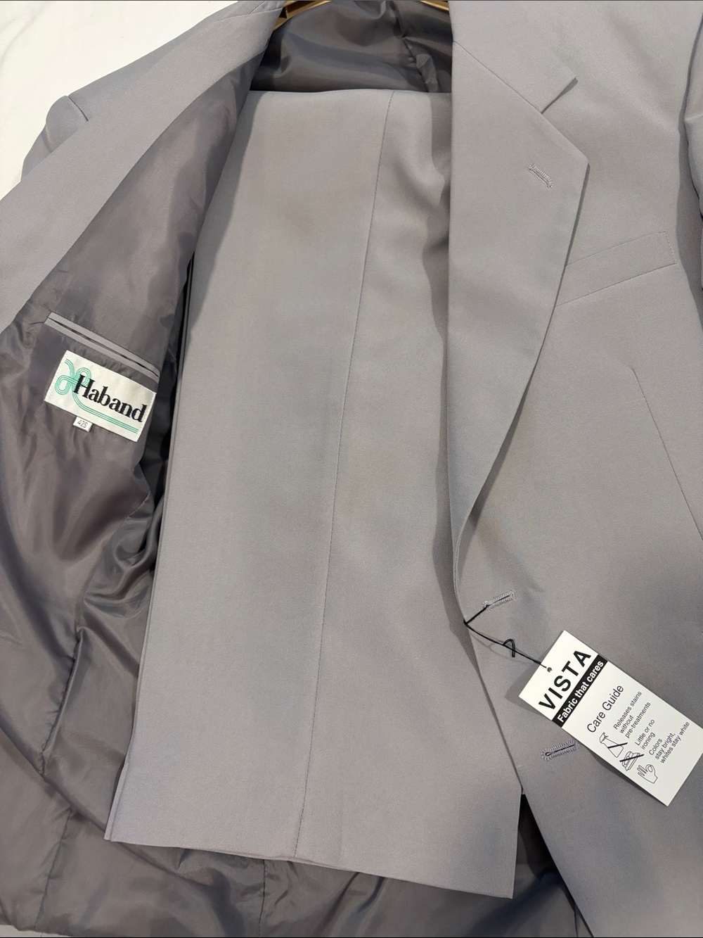 Haband Light Gray Men's Suit Jacket